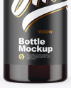 Amber Plastic Bottle Mockup