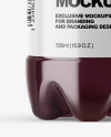 PET Bottle with Red Grape Drink Mockup