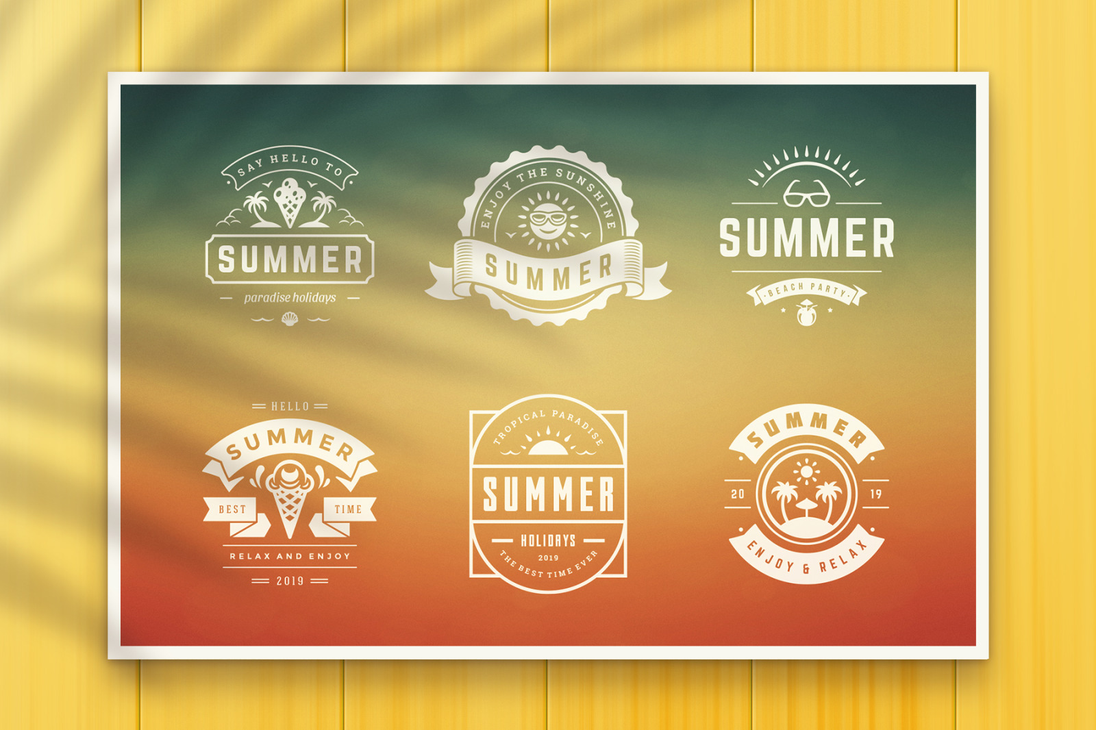 Summer Holidays Badges