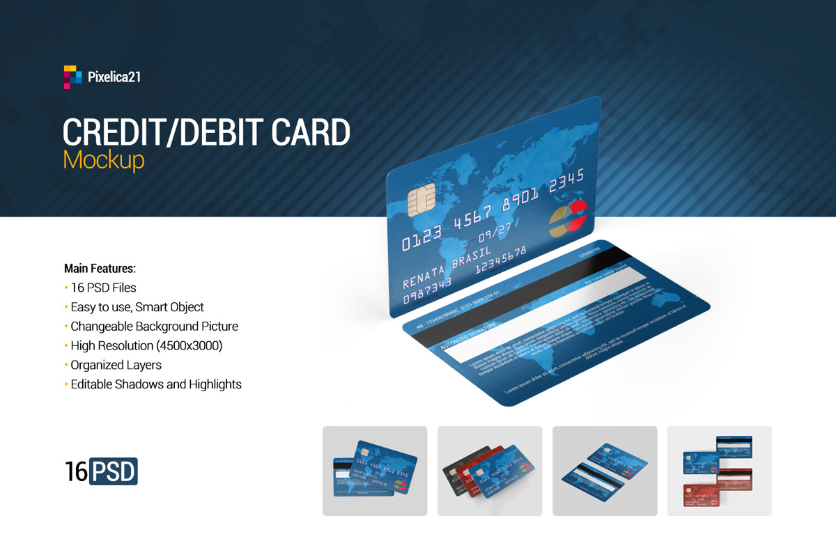 Credit / Debit Card Mockup Credit / Debit Card Mockup