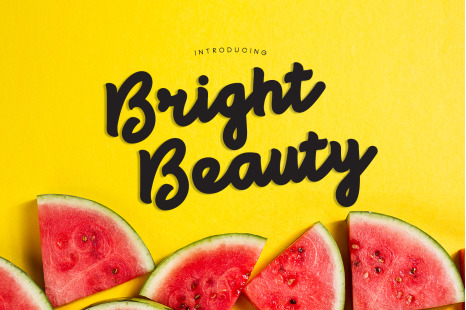 Bright Beauty - Black - Handmade font