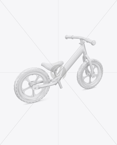 Balance Bike Mockup - Back Half Side View