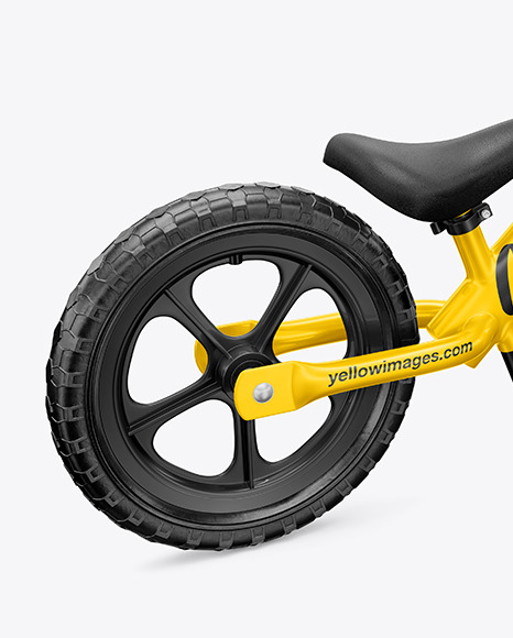 Balance Bike Mockup - Back Half Side View