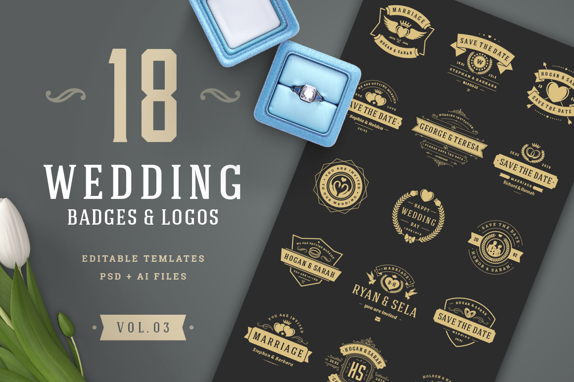 18 Wedding Logos and Badges 18 Wedding Logos and Badges
