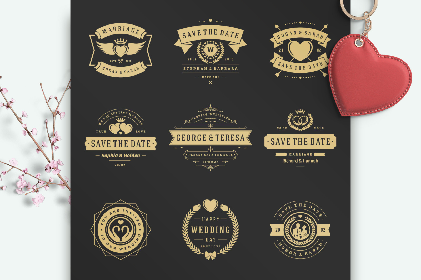 18 Wedding Logos and Badges 18 Wedding Logos and Badges