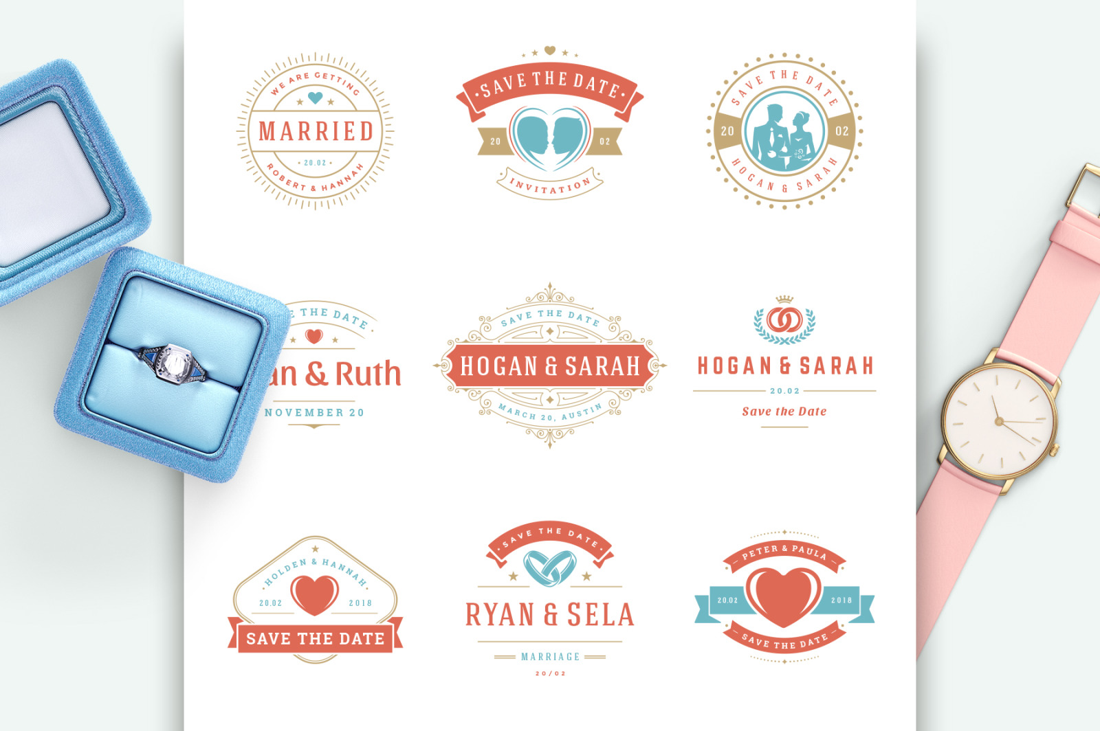 18 Wedding Logos and Badges 18 Wedding Logos and Badges