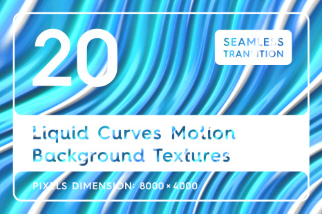 20 Liquid Curves Motion Background Textures. Seamless Transition. - Background texture