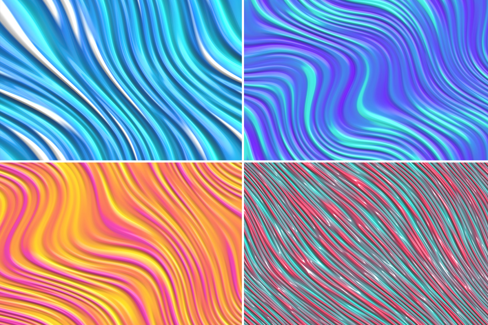 20 Liquid Curves Motion Background Textures. Seamless Transition.