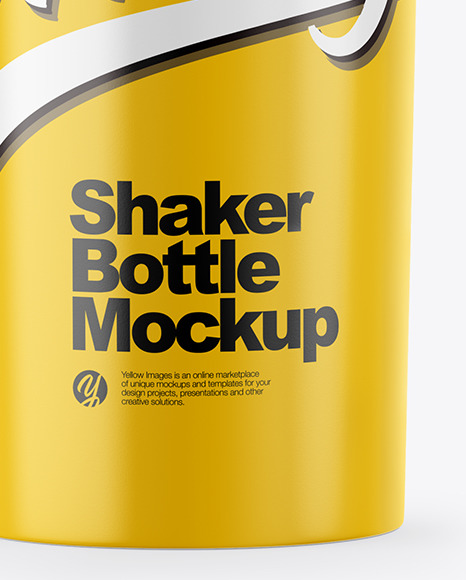 Glossy Shaker Bottle Mockup - Front View