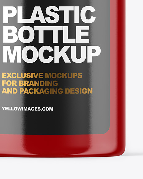 Glossy Plastic Bottle Mockup