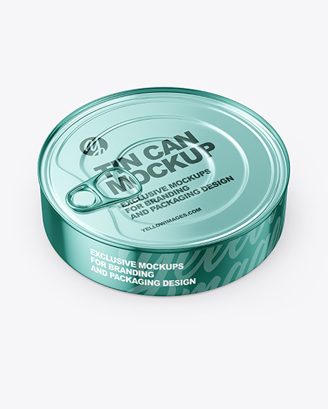 Metallic Tin Can Mockup