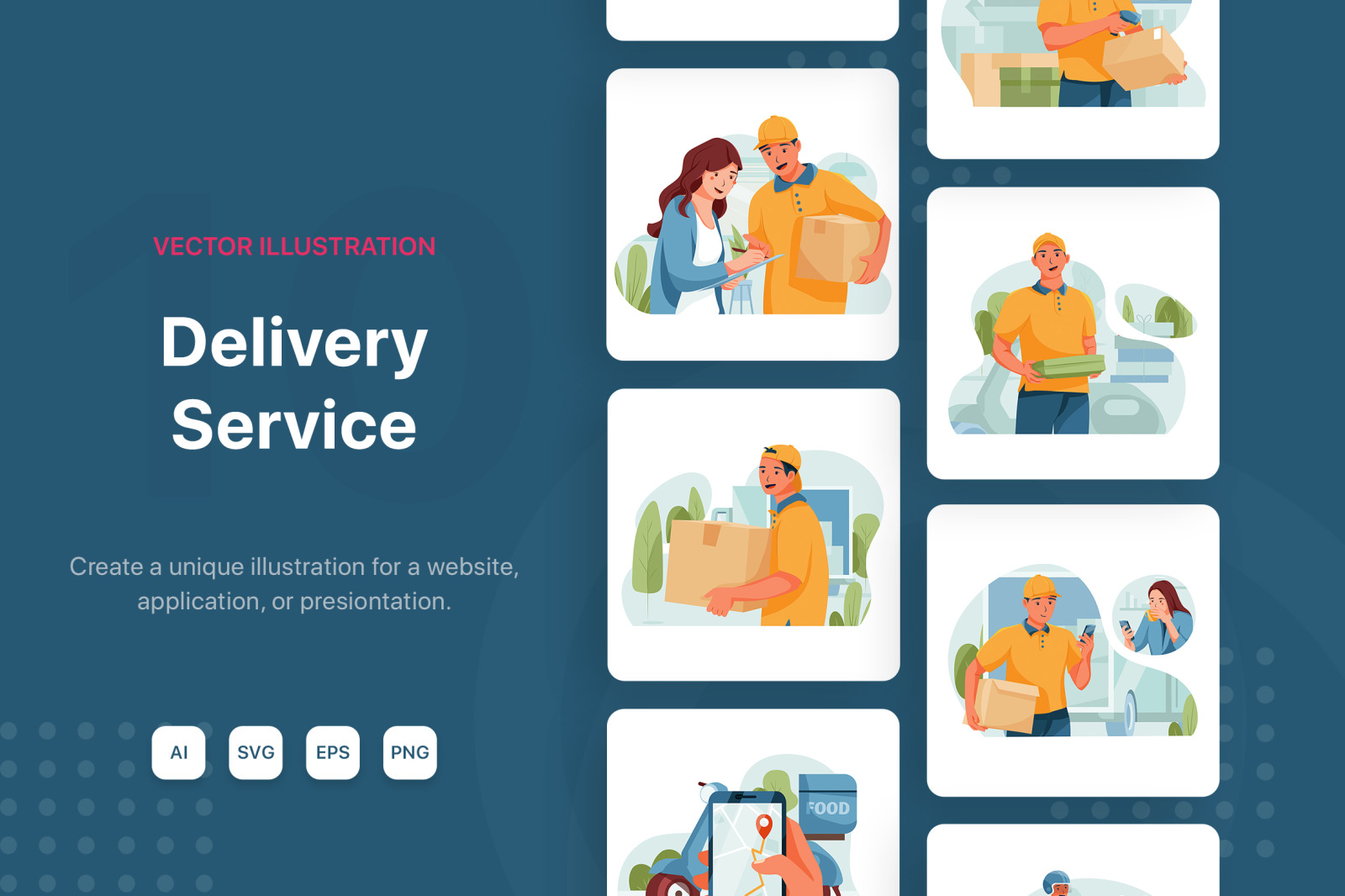 M114_Delivery service illustrations M114_Delivery service illustrations