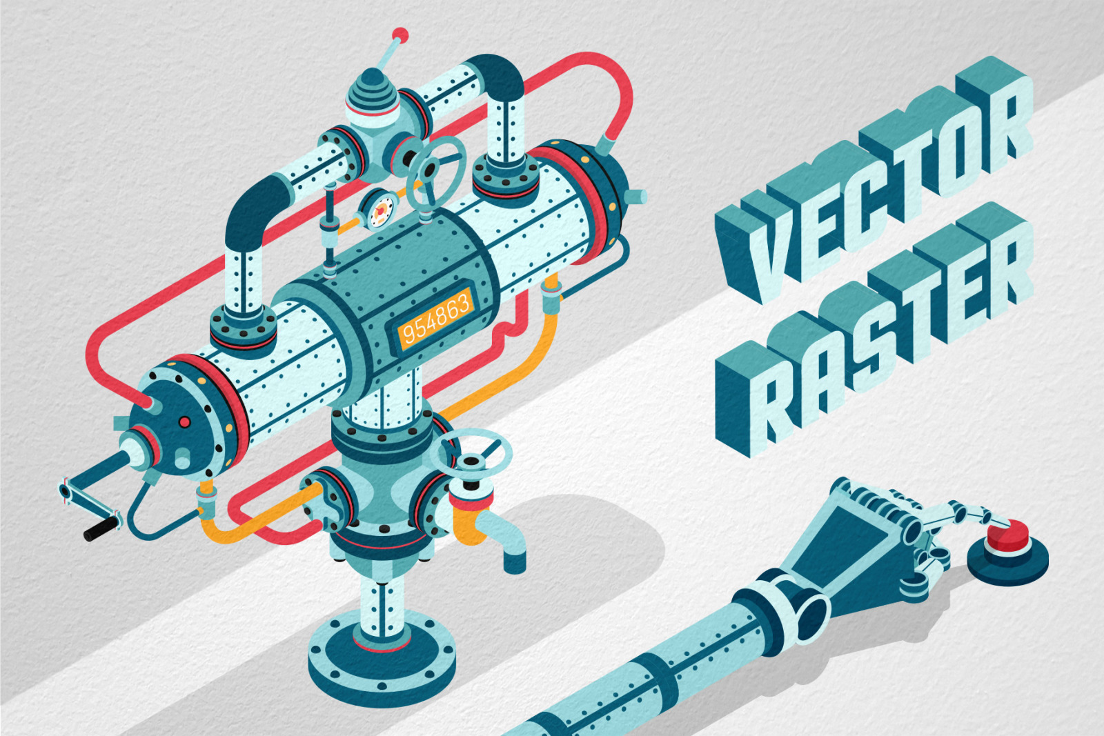 Isometric Machinery Construction Kit