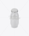 Glossy Plastic Dairy Bottle Mockup (High-Angle Shot)