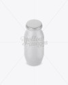 Matte Plastic Dairy Bottle Mockup (High-Angle Shot)