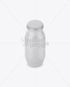 Matte Plastic Dairy Bottle Mockup (High-Angle Shot)