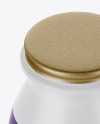 Matte Plastic Dairy Bottle Mockup (High-Angle Shot)