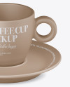 Matte Coffee Cup - Halfside View (High Angle)