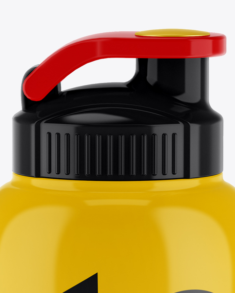 Glossy Sport Bottle Mockup - Front View