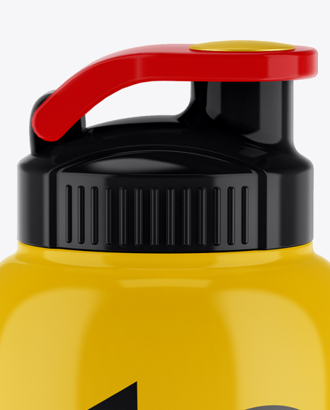 Glossy Sport Bottle Mockup - Front View