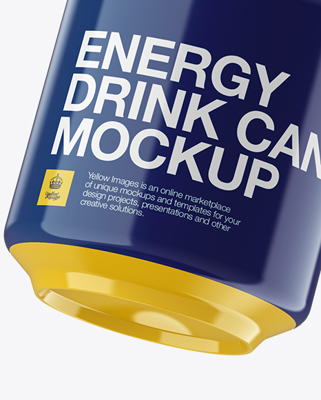 250ml Aluminium Can With Glossy Finish Mockup