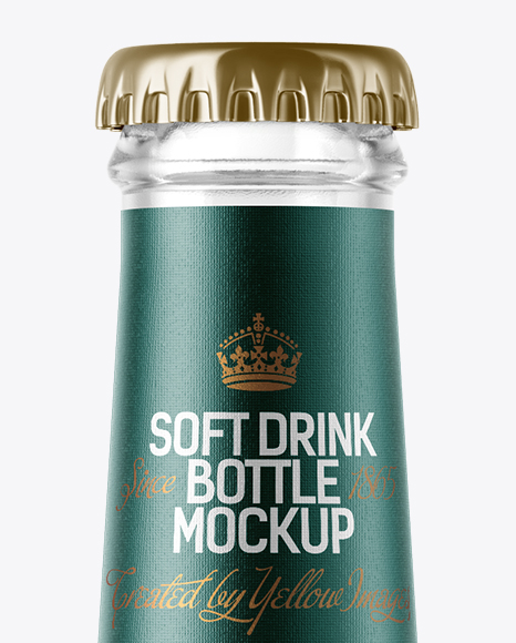 200ml Clear Glass Bottle with Mojito Mockup