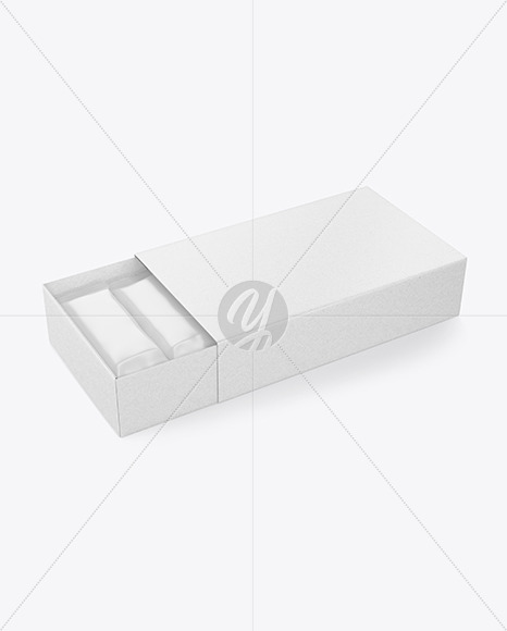 Kraft Paper Box with Snack Bars Mockup