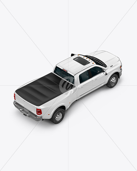 Pickup Truck Mockup - Back Half Side View