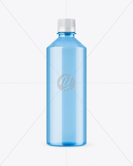 Blue Plastic Bottle Mockup