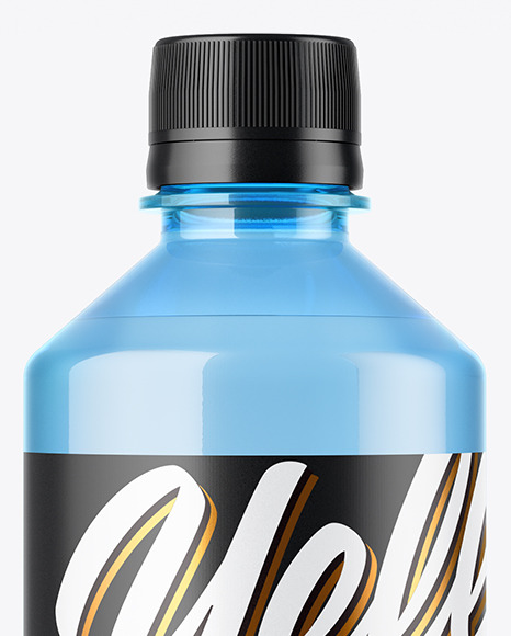 Blue Plastic Bottle Mockup