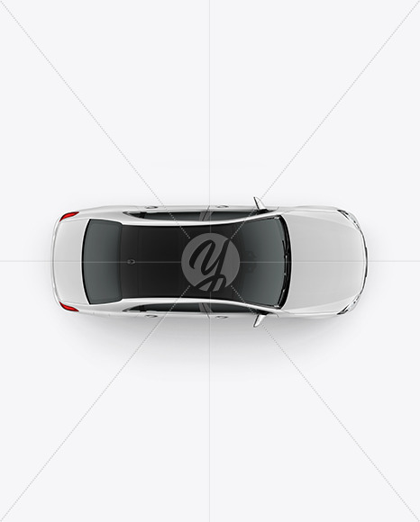 Luxury Car Mockup - Top View