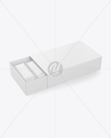 Paper Box with Snack Bars Mockup