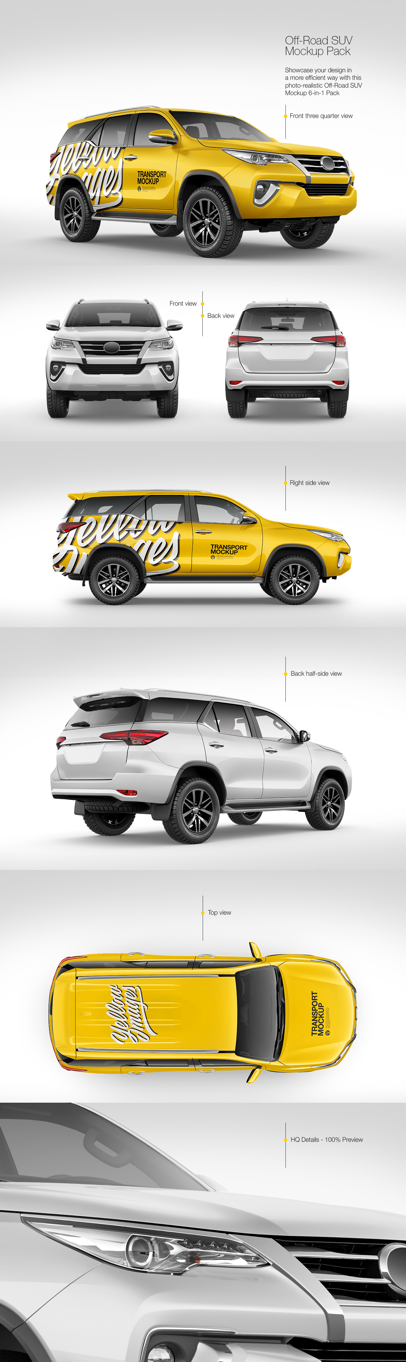 Off-Road SUV Mockup Pack