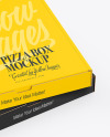 Two Matte Pizza Boxes Mockup