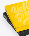 Two Matte Pizza Boxes Mockup