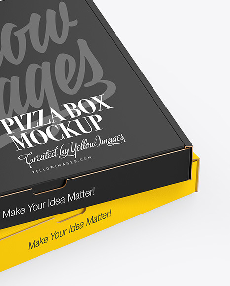 Two Matte Pizza Boxes Mockup