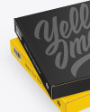 Two Matte Pizza Boxes Mockup