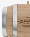 Wooden Barrel on Stand Mockup