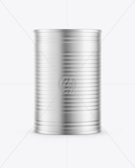 Matte Metallic Tin Can Mockup