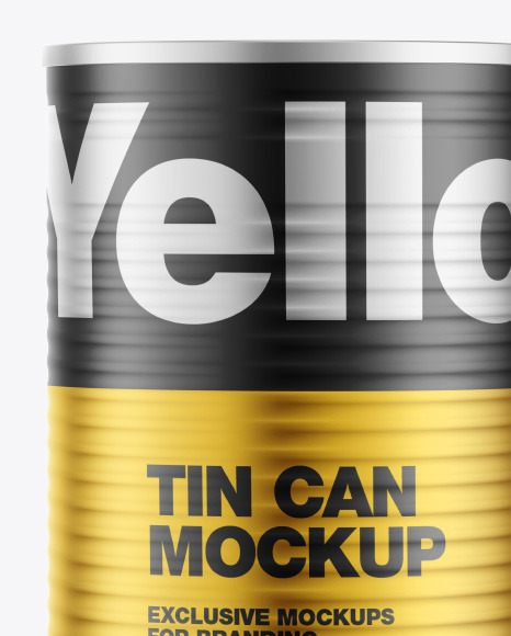 Matte Metallic Tin Can Mockup