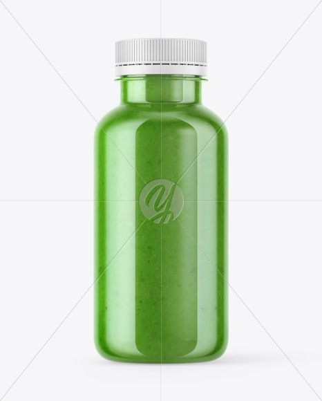 Green Smoothie Bottle Mockup