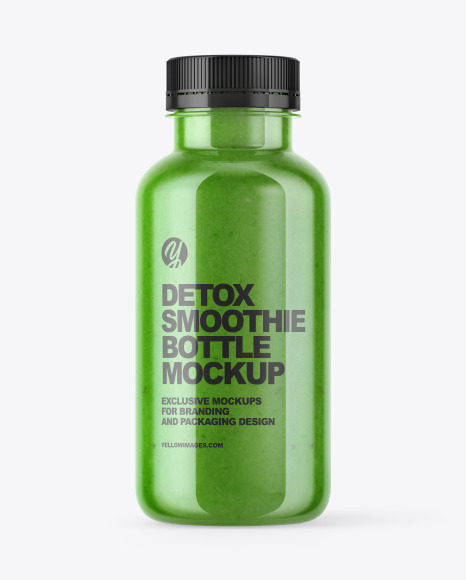 Green Smoothie Bottle Mockup