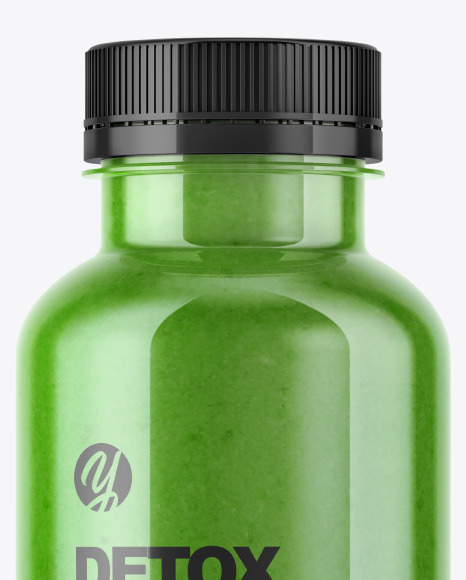 Green Smoothie Bottle Mockup