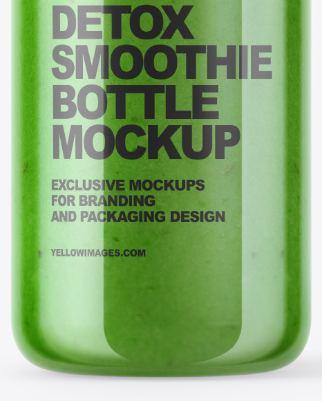 Green Smoothie Bottle Mockup