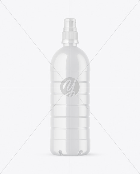 Glossy Bottle with Sport Cap Mockup