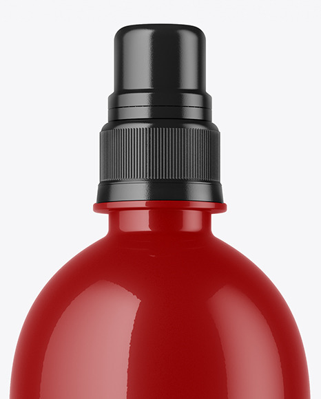 Glossy Bottle with Sport Cap Mockup