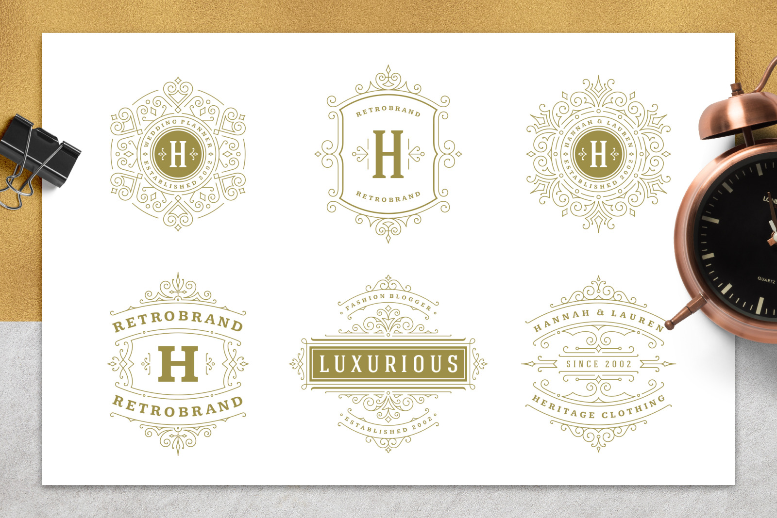 36 Luxury Ornament Logos