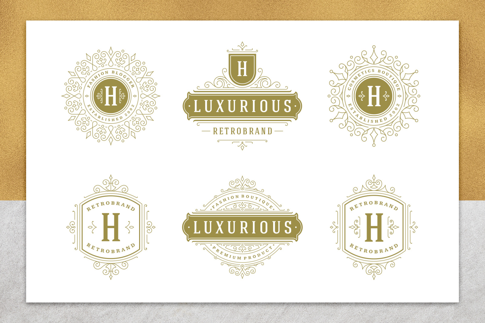 36 Luxury Ornament Logos