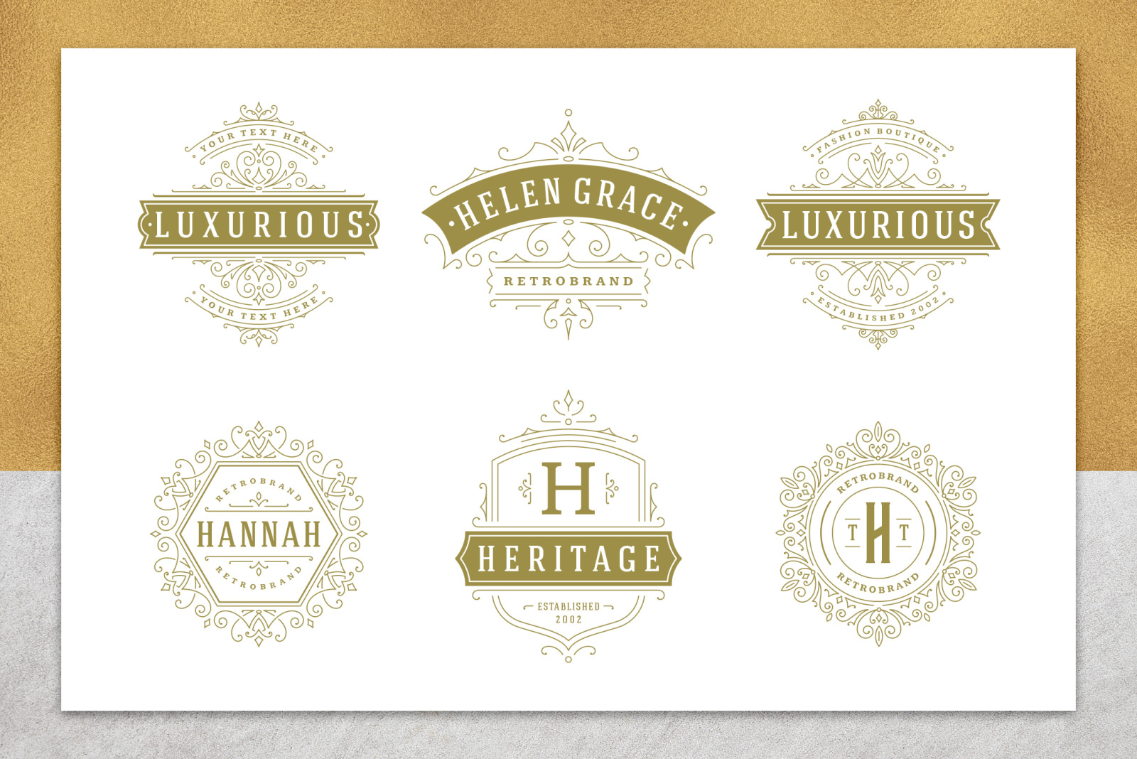 36 Luxury Ornament Logos