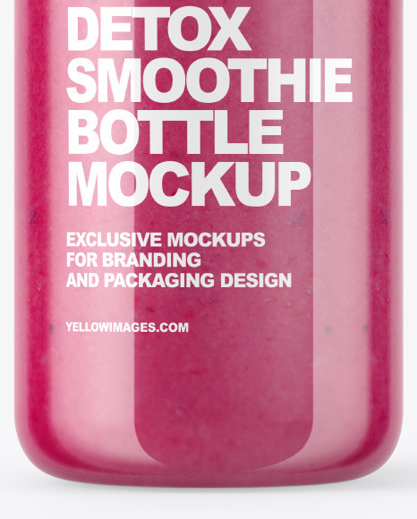 Pink Smoothie Bottle Mockup